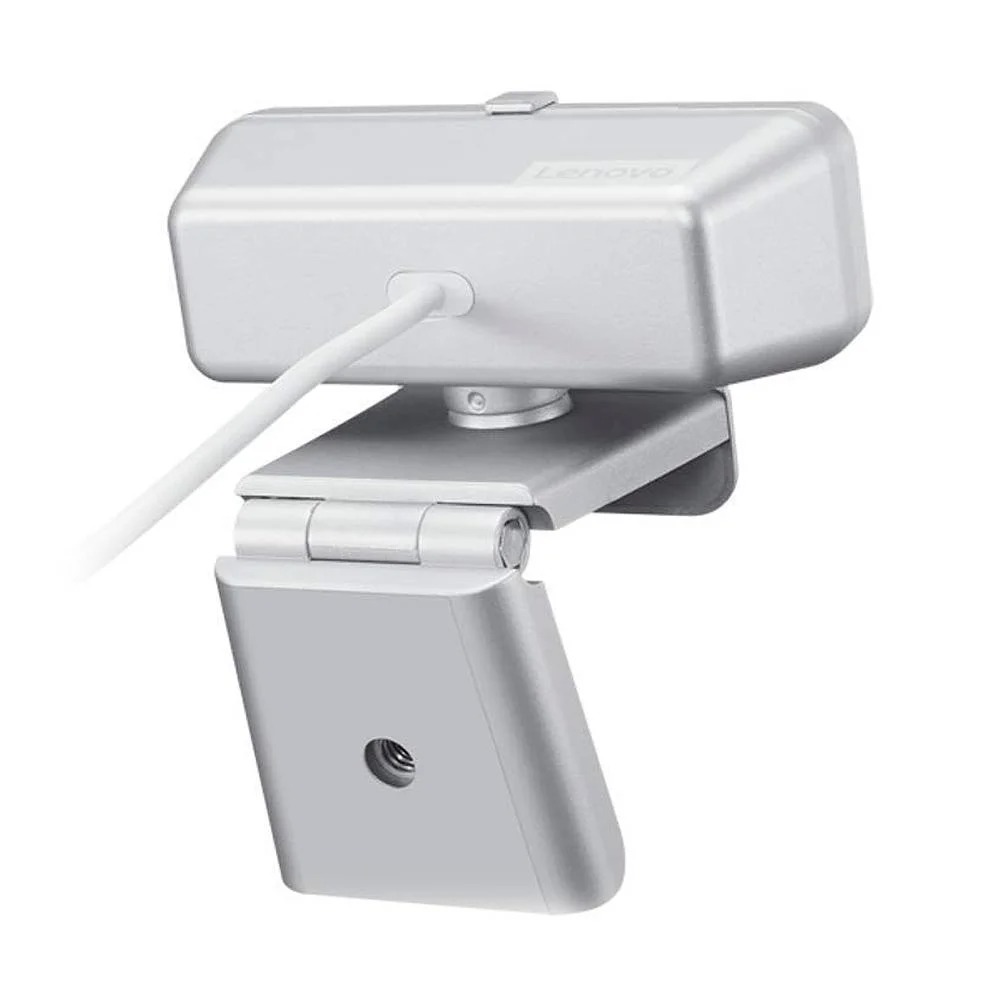 Webcam Lenovo 300 Full HD com 2 Microfones Integrados 1080P 30FPS USB Cinza Claro - GXC1E71383