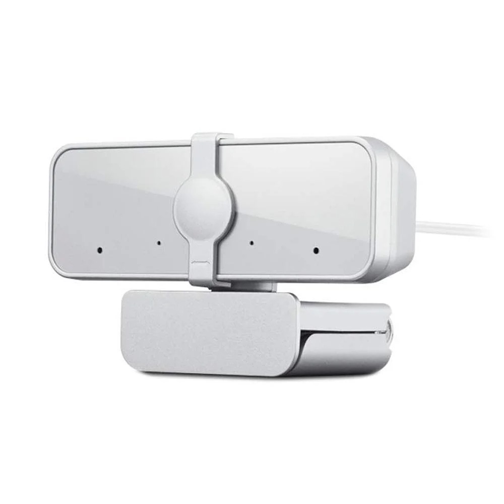 Webcam Lenovo 300 Full HD com 2 Microfones Integrados 1080P 30FPS USB Cinza Claro - GXC1E71383