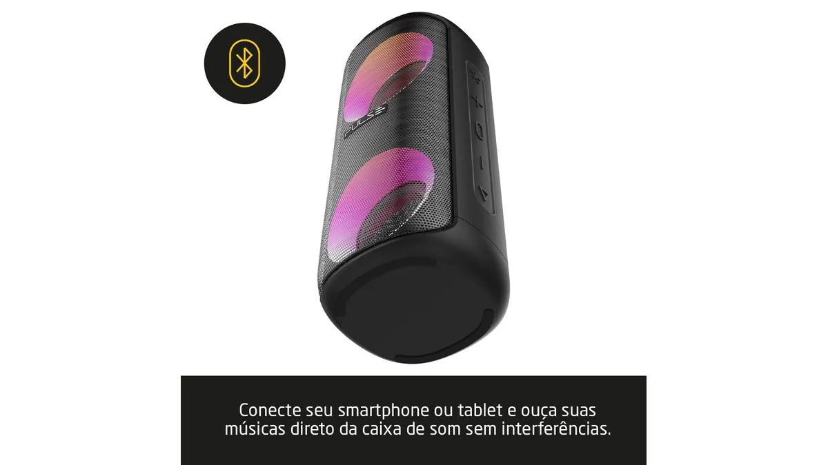 Caixa de Som Mini Pulse Box Bluetooth 5.0 30W Aux/SD Preto - SP603