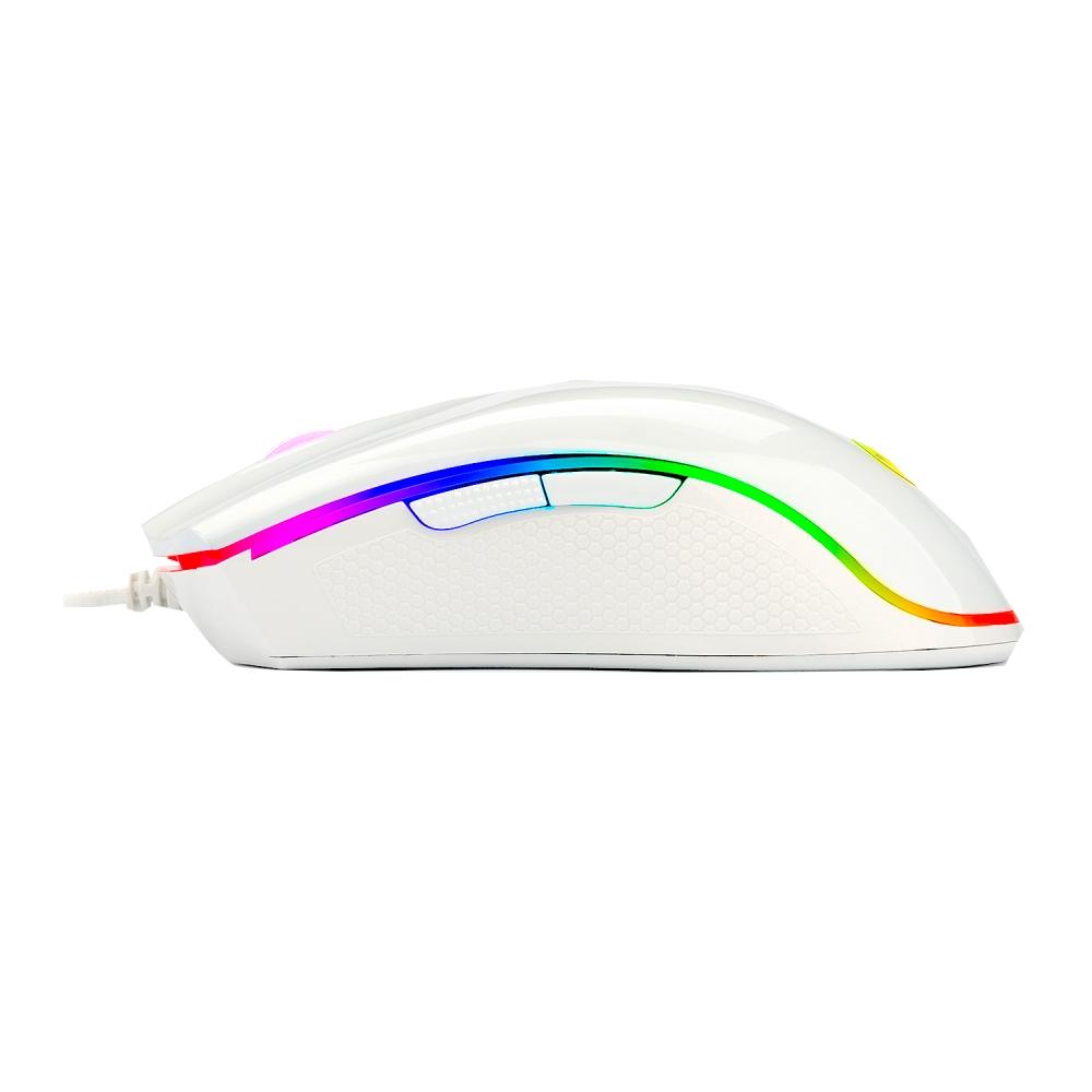 Mouse Gamer Redragon 10000dpi Cobra Lunar White RGB - M711W