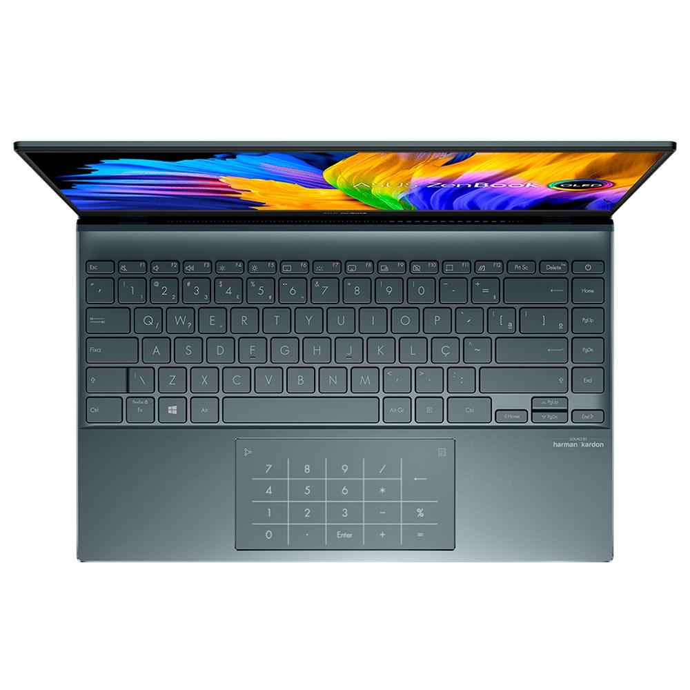 Notebook Ultrafino ASUS Zenbook 13,3" OLED i5-1035G1 8GB 256GB SSD Windows 11 Home - Cinza