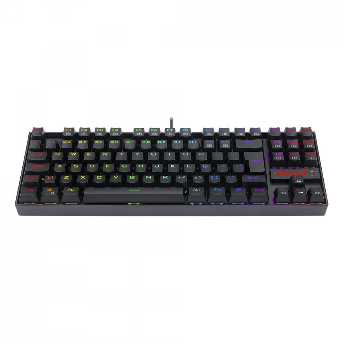 Teclado Gamer Magnético Redragon Kumara Pro, RGB, Switch Azul, Preto