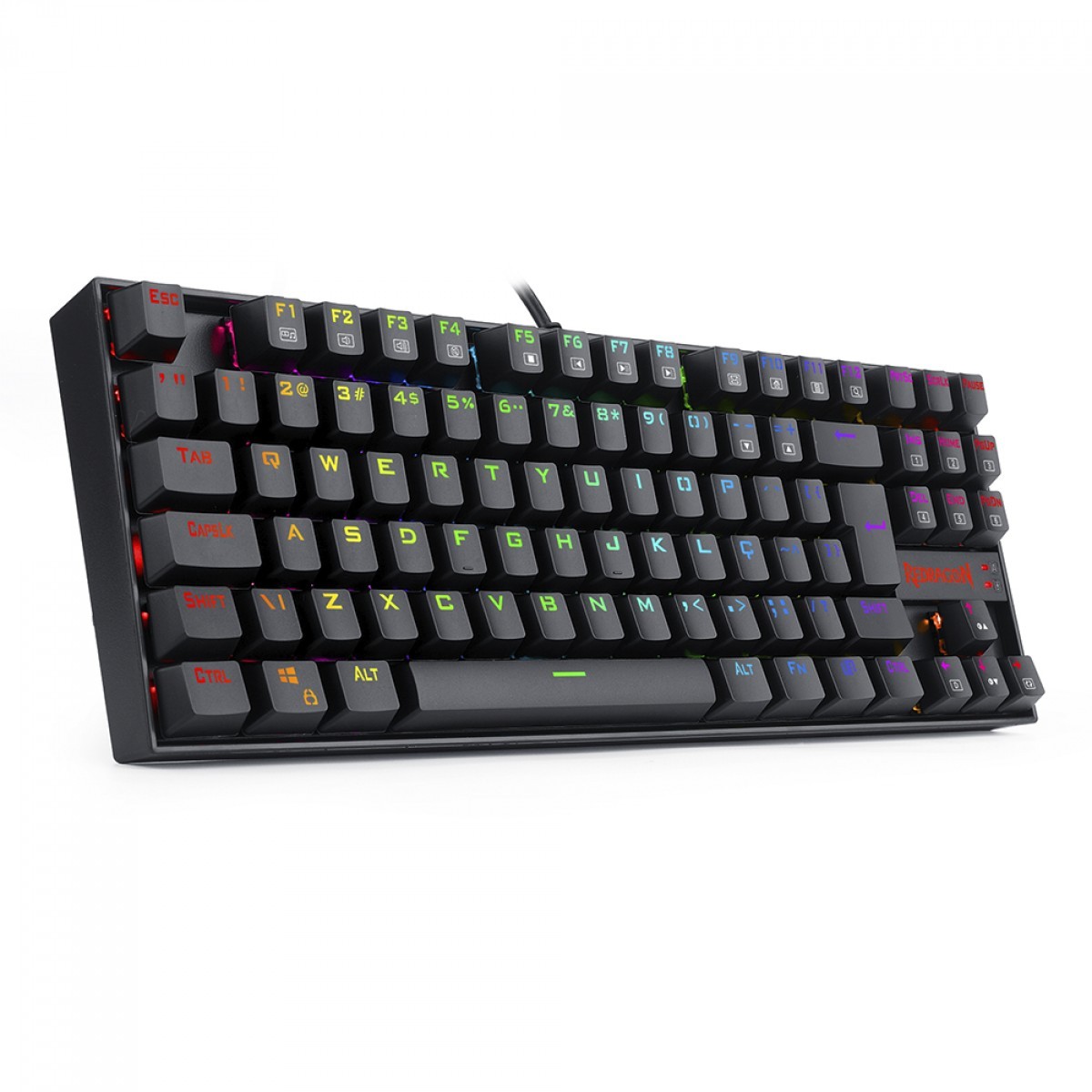 Teclado Gamer Magnético Redragon Kumara Pro, RGB, Switch Azul, Preto