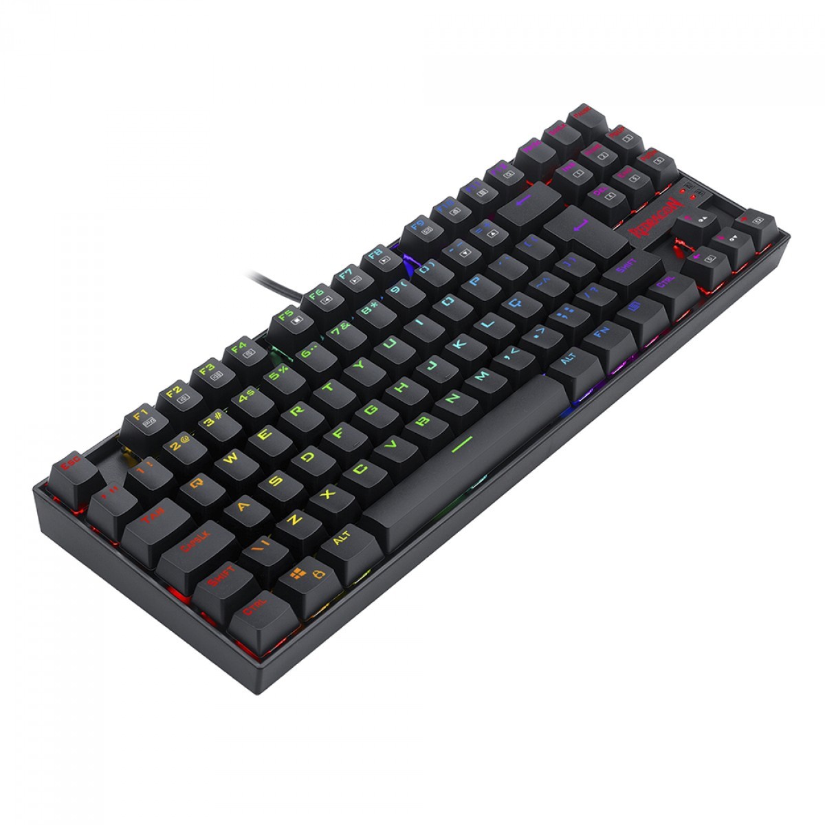 Teclado Gamer Magnético Redragon Kumara Pro, RGB, Switch Azul, Preto