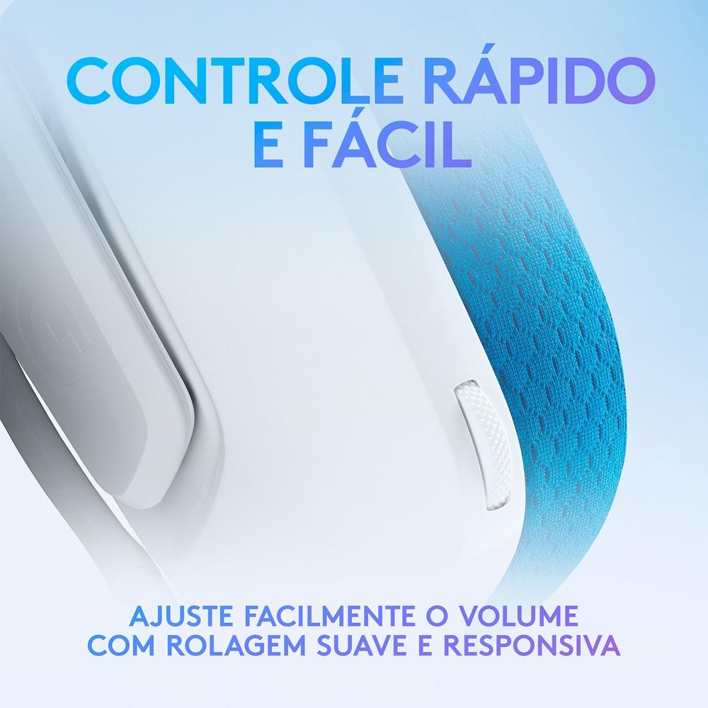 Headset Gamer Logitech G335, com Fio 3.5mm, para PC, Ps, Xbox, Nintendo Swith e Mobile- Branco