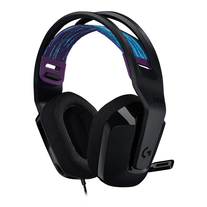 Headset Gamer Logitech G335, com Fio 3.5mm, para PC, Ps, Xbox, Nintendo Switch e Mobile- Preto