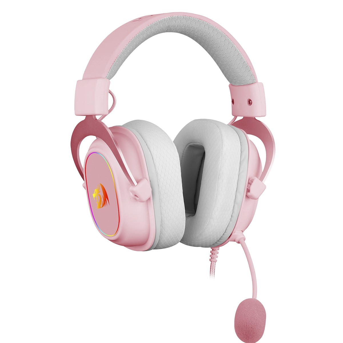 Headset Gamer Redragon Zeus - RGB USB 2.0 - Rosa