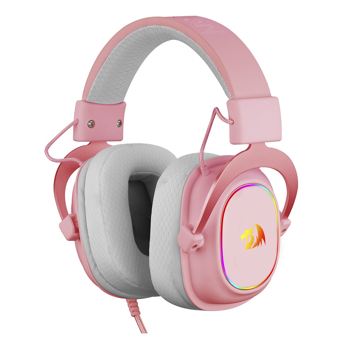 Headset Gamer Redragon Zeus - RGB USB 2.0 - Rosa