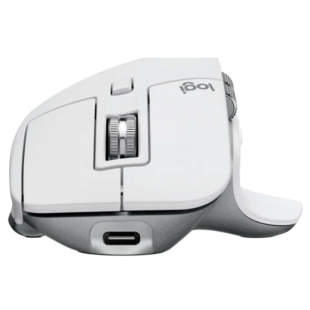 Mouse sem Fio Logitech Mx Master 3S, Silencioso, Bluetooth, USB, Branco 910-006562