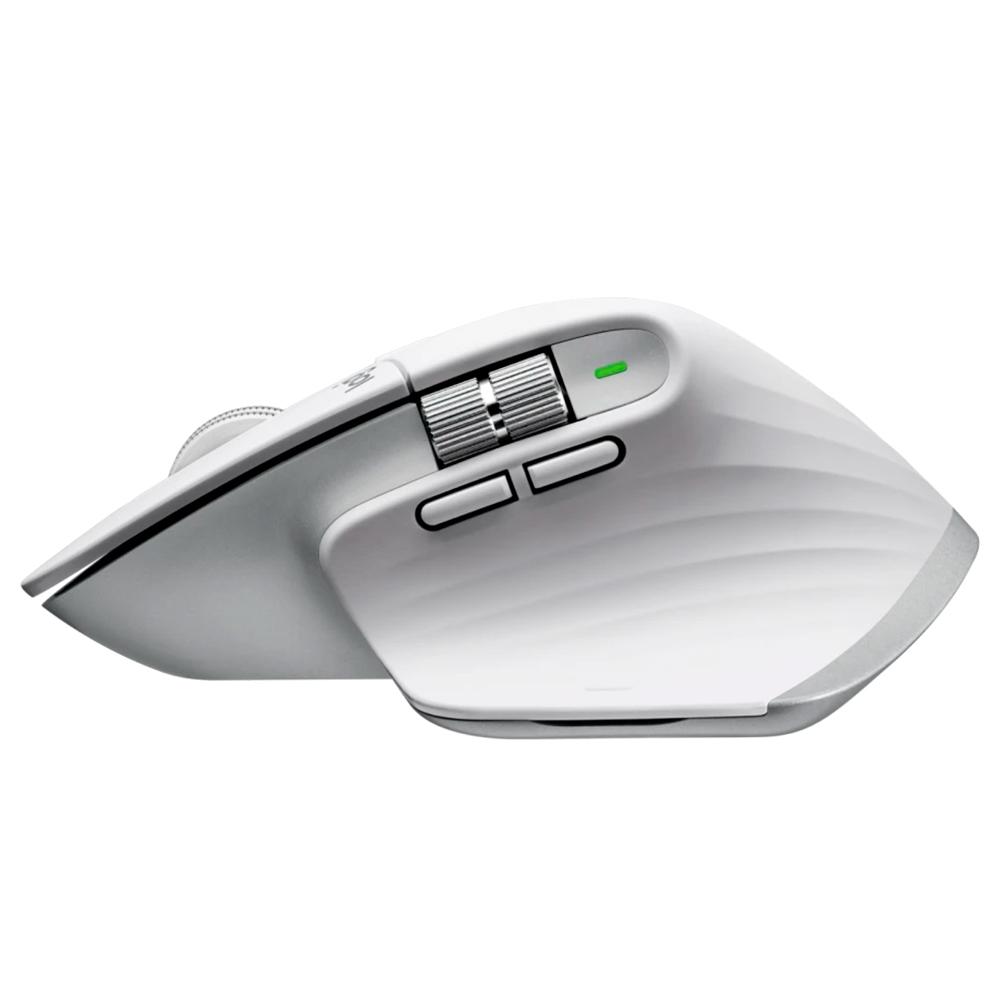 Mouse sem Fio Logitech Mx Master 3S, Silencioso, Bluetooth, USB, Branco 910-006562