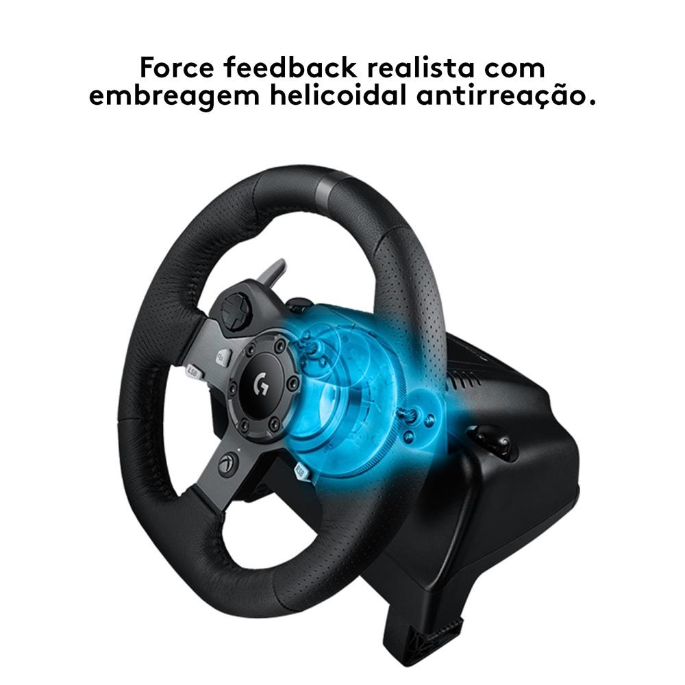 Volante Logitech G920 Driving Force para Xbox Series x/S, Xbox One e PC - 941-000122