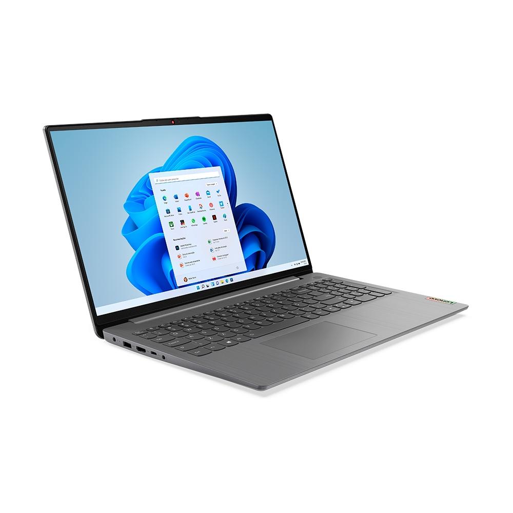 Notebook Lenovo IdeaPad 3I i7-1165G7 8GB 256GB SSD Iris Xe 15.6" FHD Windows 11 Home - Cinza