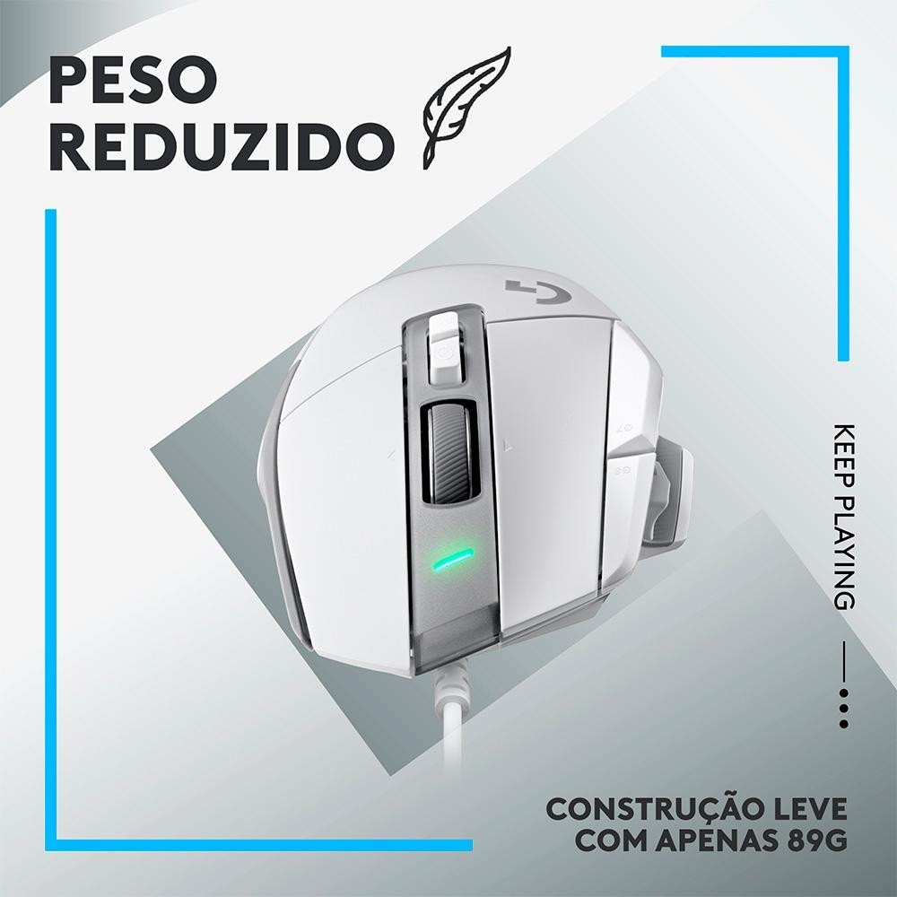 Mouse Logitech G502X com Switch LIGHTFORCE,13BOTOES Programaveis,sensor Hero 25K, PC, Mac'os, Windows