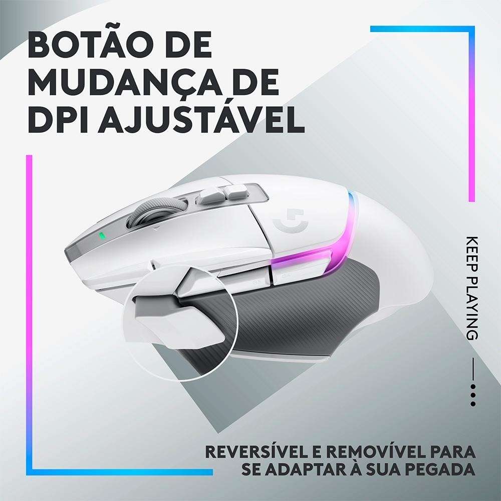 Mouse Gamer sem Fio Logitech G502 x Plus Ligthspeed, RGB LightSync, Hero 25K, Pc,mac'os, Windows