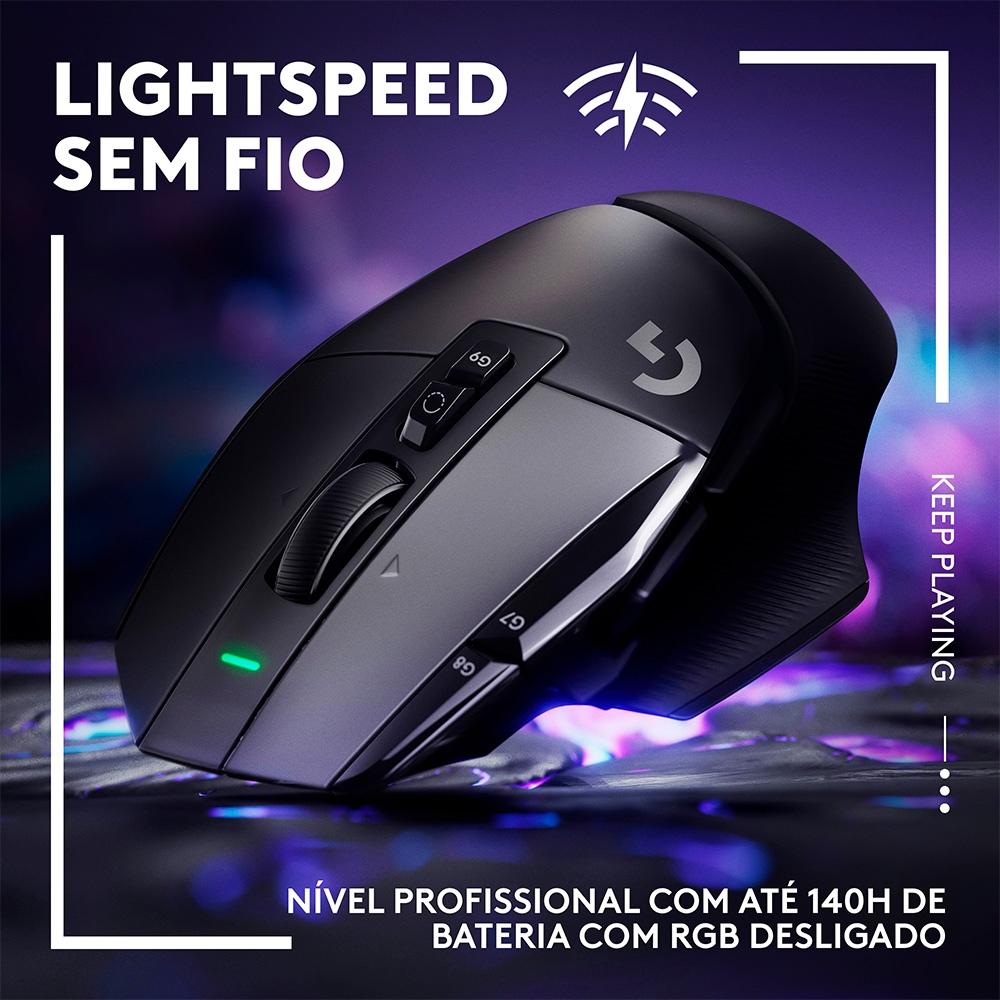 Mouse Gamer sem Fio Logitech G502 x Lightspeed, Hero 25K, 13BOTOES Programaveis,pc,mac'os,windows