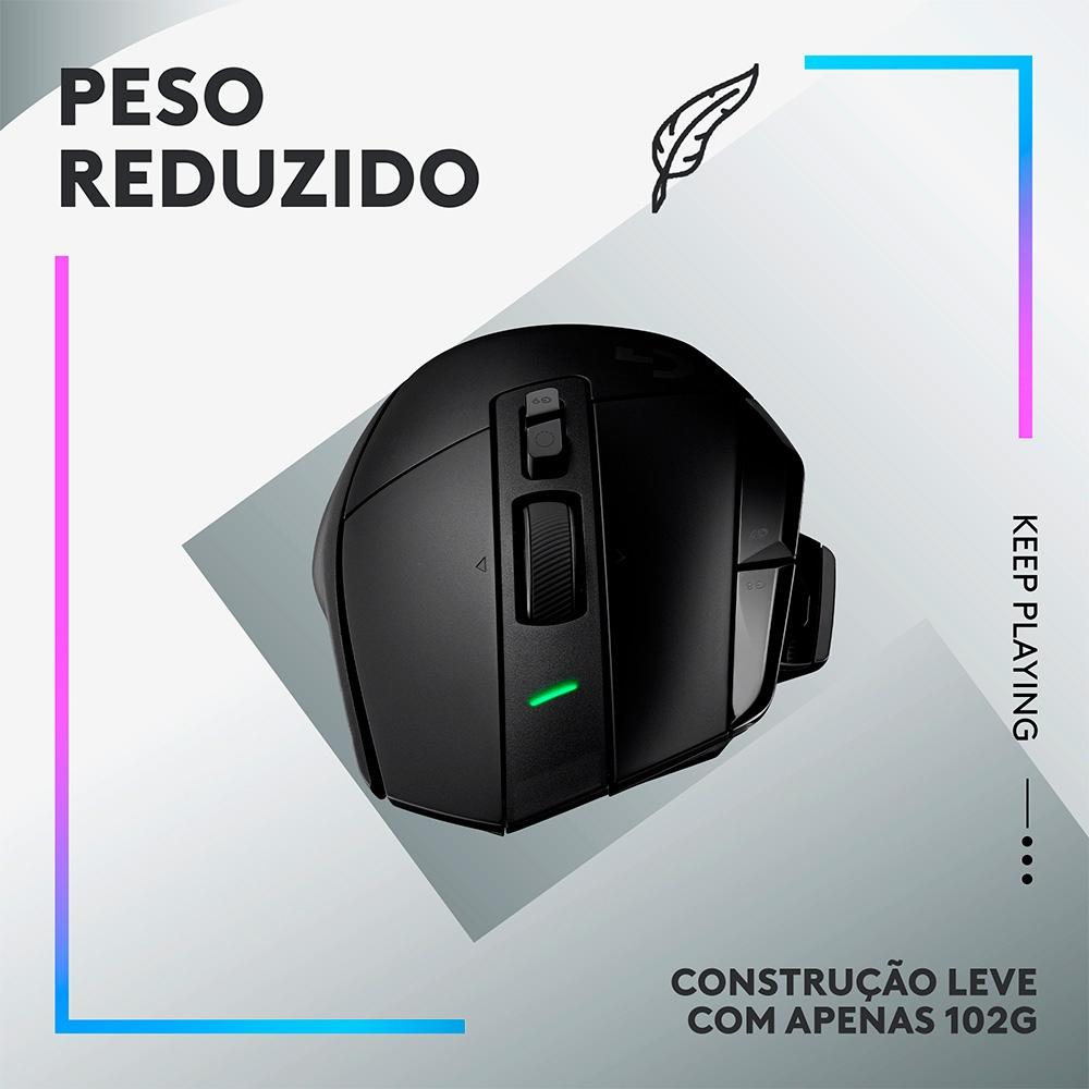 Mouse Gamer sem Fio Logitech G502 x Lightspeed, Hero 25K, 13BOTOES Programaveis,pc,mac'os,windows