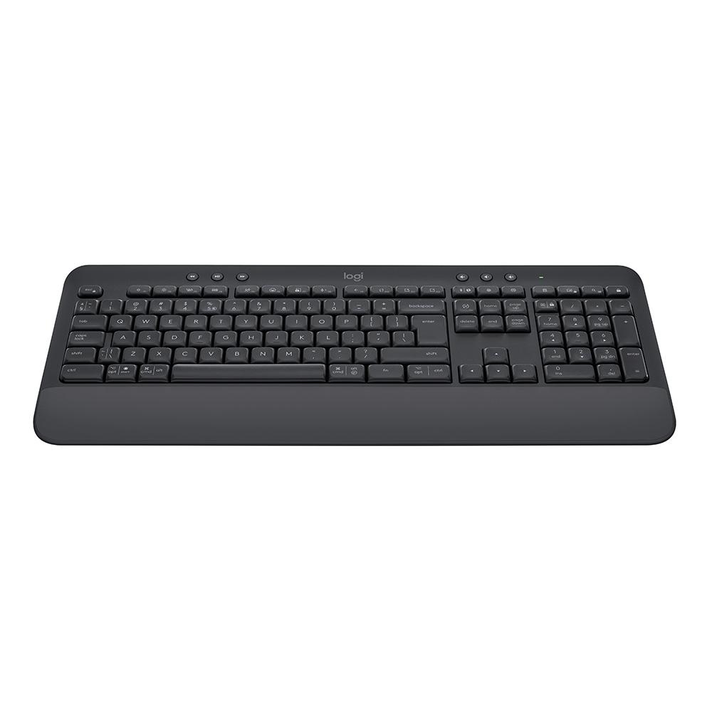 Teclado sem Fio Logitech Signature K650, Bluetooth, USB, com Apoio para as Mãos, Padrão Us, Grafite