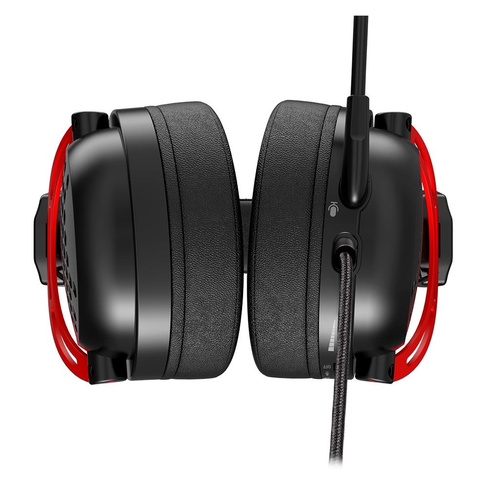 Headset Gamer Redragon Diomedes, USB+3.5MM, 7.1 Surround, Drivers de 53mm, Black