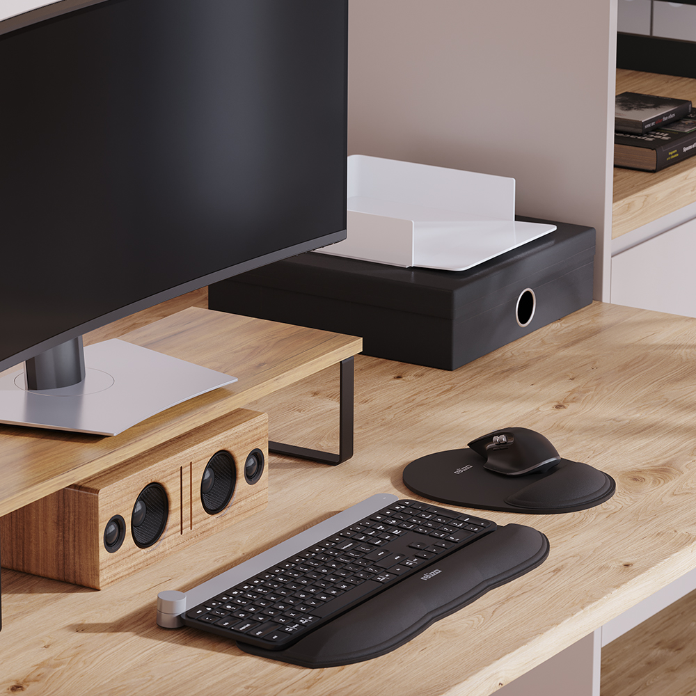 Mousepad Ergonômico Confort Preto - Reliza