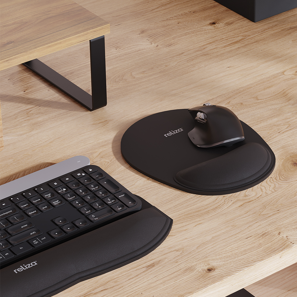 Mousepad Ergonômico Confort Preto - Reliza