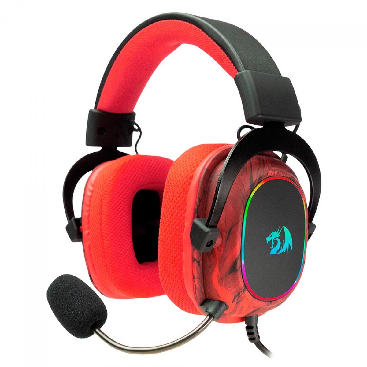 Headset Gamer Redragon Infernal Ryuji, 7.1 Surround, RGB, USB, Drivers de 53mm, ID-510RGB