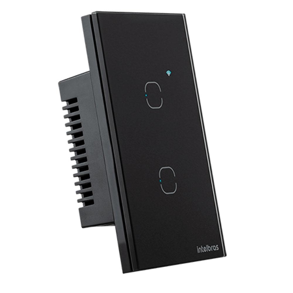 Interruptor Smart Wi-Fi 2 Teclas Ews 1002 Touch com Alexa Bivolt Preto - Intelbras