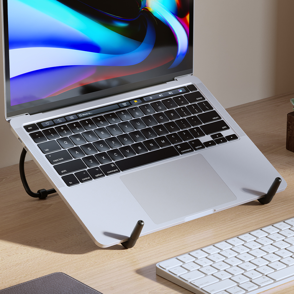 Suporte para Notebook Smart, com Regulagem de Altura, Certificado NR17, Preto - Reliza