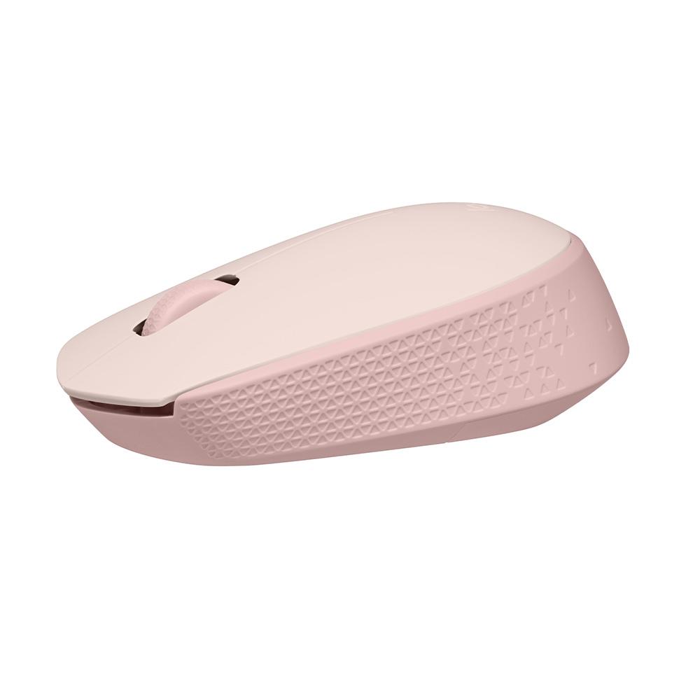 Mouse sem Fio Logitech M170 Rosa, com Design Ambidestro Compacto, Conexão USB, Pilha Inclusa