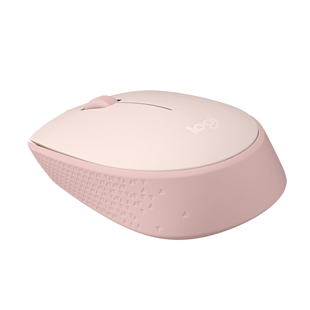 Mouse sem Fio Logitech M170 Rosa, com Design Ambidestro Compacto, Conexão USB, Pilha Inclusa