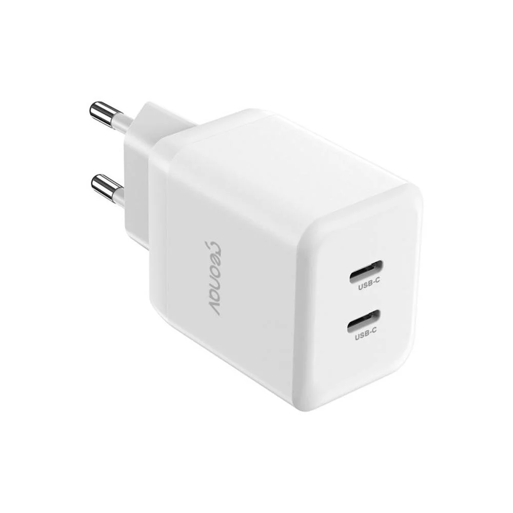 Carregador de Parede Universal Geonav com 2 Saidas USB C 35W - Branco