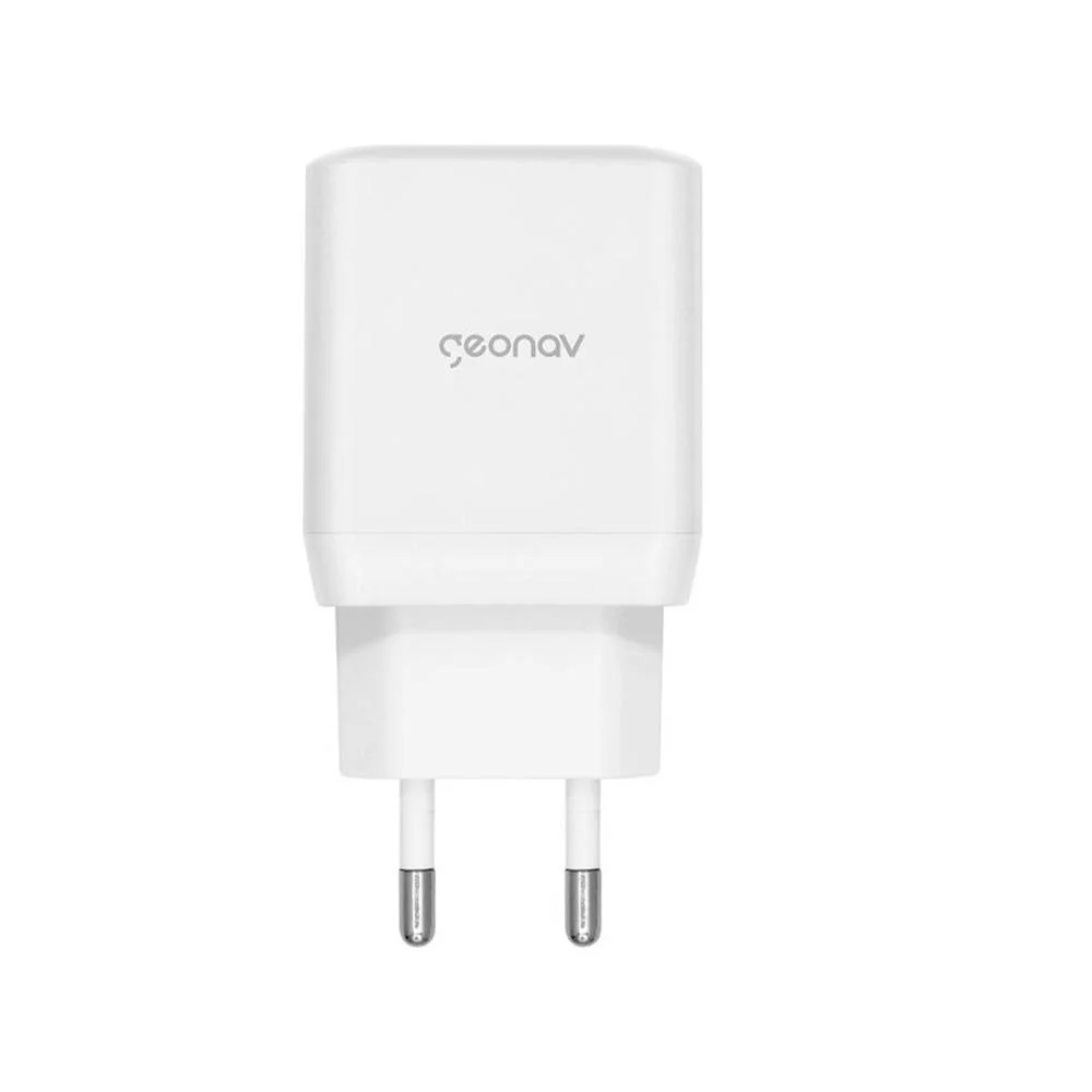 Carregador de Parede Universal Geonav com 2 Saidas USB C 35W - Branco