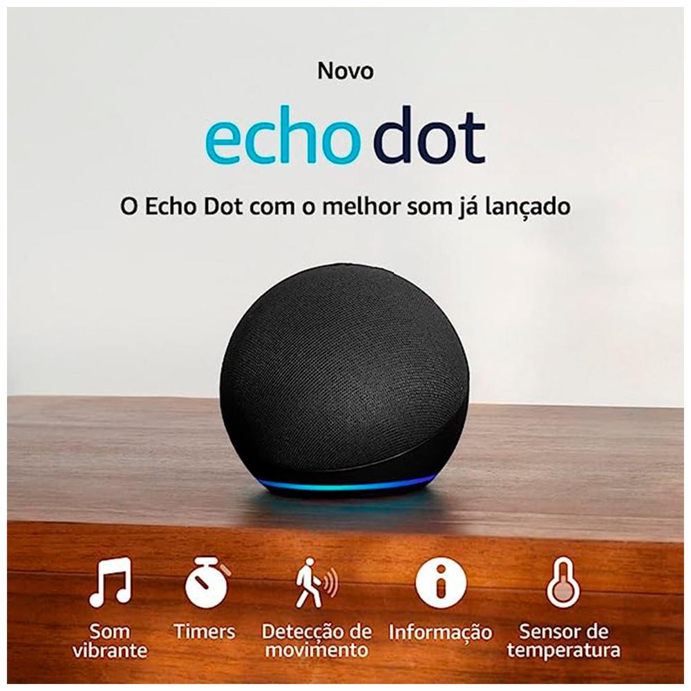 Echo Dot (5ª Ger) Smart Speaker com Alexa - Preto