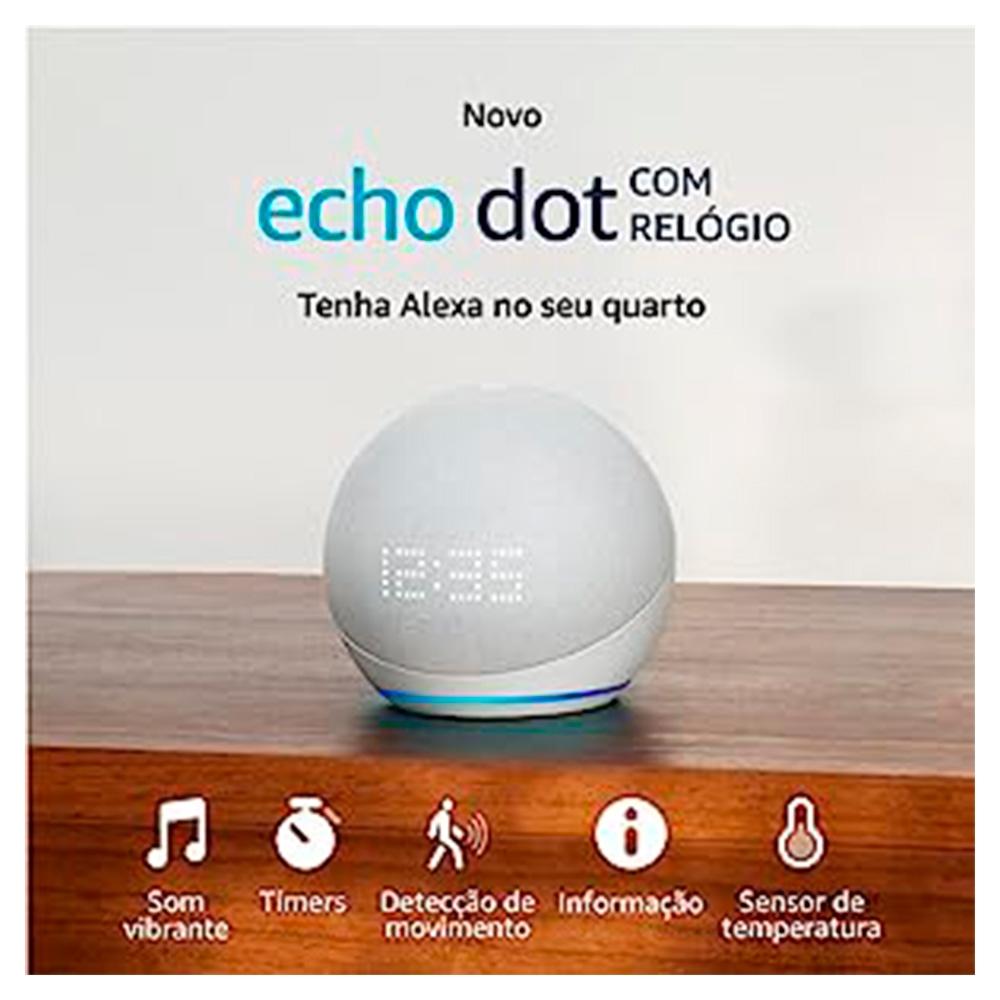 Echo Dot com Relógio e Alexa (5ª Geração) - Branco