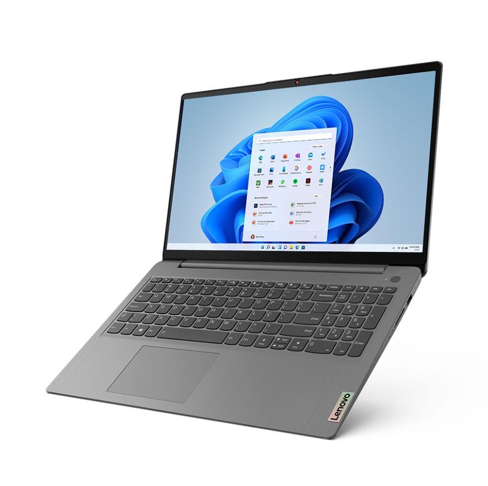Notebook Lenovo IdeaPad 3I i7-1165G7 8GB 512GB SSD Iris Xe 15.6" FHD Windows 11 Home - Cinza