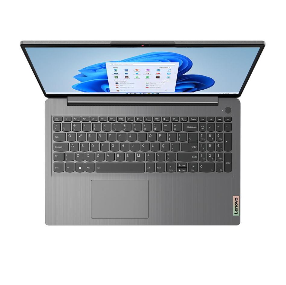 Notebook Lenovo IdeaPad 3I i7-1165G7 8GB 512GB SSD Iris Xe 15.6" FHD Windows 11 Home - Cinza