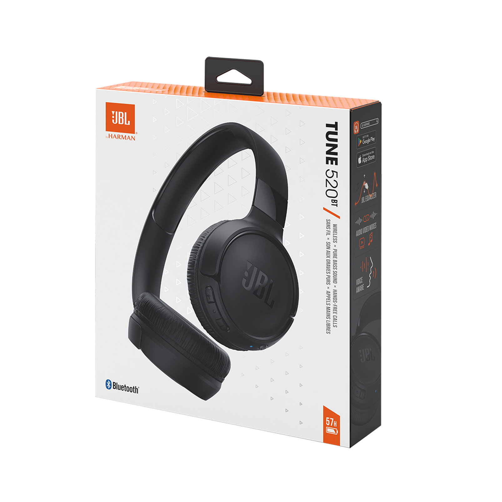 Fone de Ouvido sem Fio JBL Tune 520BT Preto, BT, Bateria até 57H, Comando de VOZ,JBLT520BTBLK