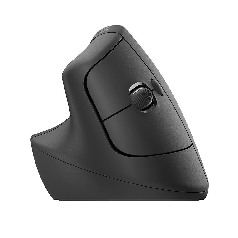 Mouse sem Fio Logitech Lift Left para Canhoto, 4000 DPI, 6 Botões, Bluetooth, Ergonômico, USB-Grafite