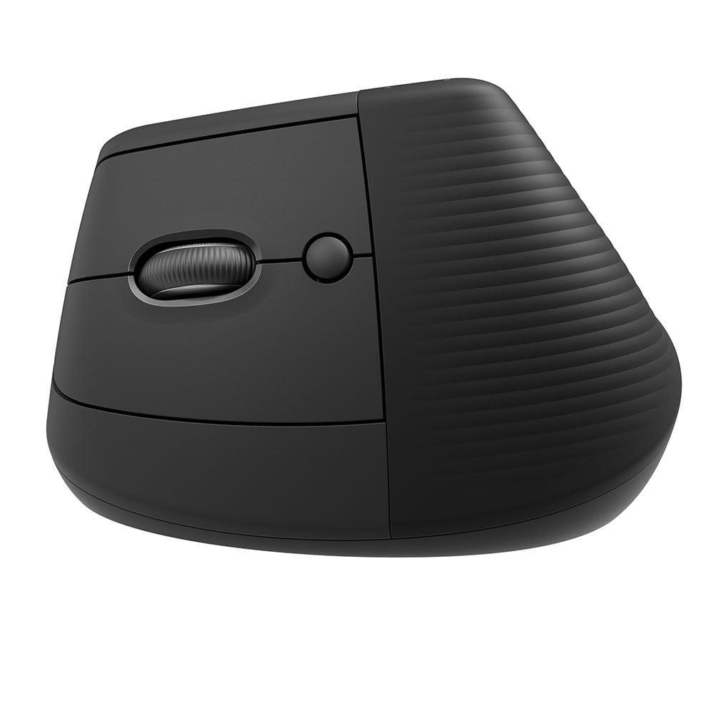Mouse sem Fio Logitech Lift Left para Canhoto, 4000 DPI, 6 Botões, Bluetooth, Ergonômico, USB-Grafite