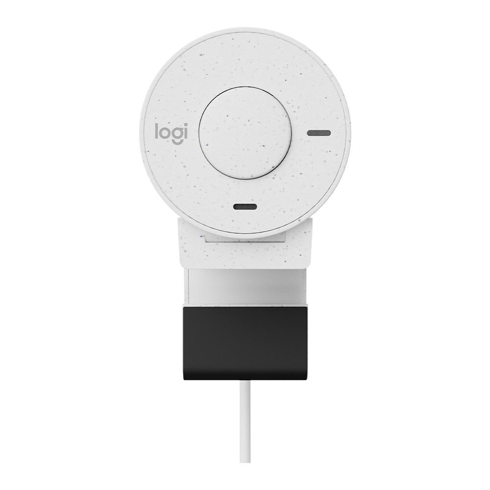 Webcam Full HD Logitech Brio 300, 1080P, 30 Fps, USB-C, Microfone Integrado, Branco - 960-001440