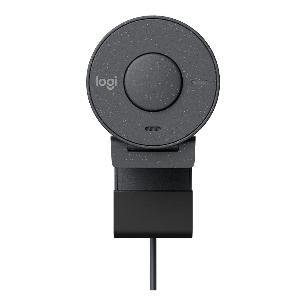 Webcam Full HD Logitech Brio 300, 1080P, 30 Fps, USB-C, Microfone Integrado, Grafite- 960-001413