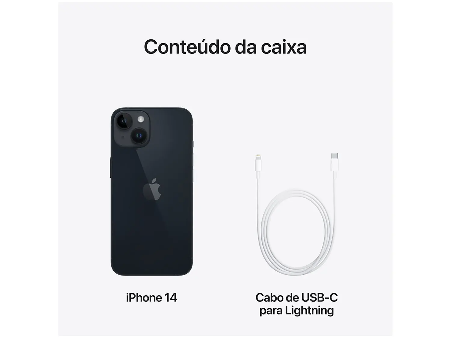 SMARTPHONE IPHONE 14 5G 6,1" 256GB MEIA NOITE