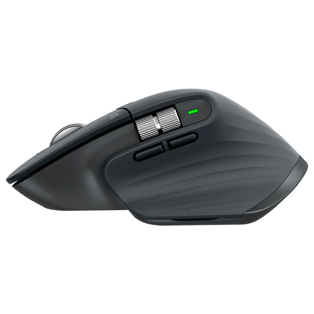 Mouse sem Fio Logitech Mx Master 3S, Silencioso, Bluetooth, USB, Grafite 910-006561