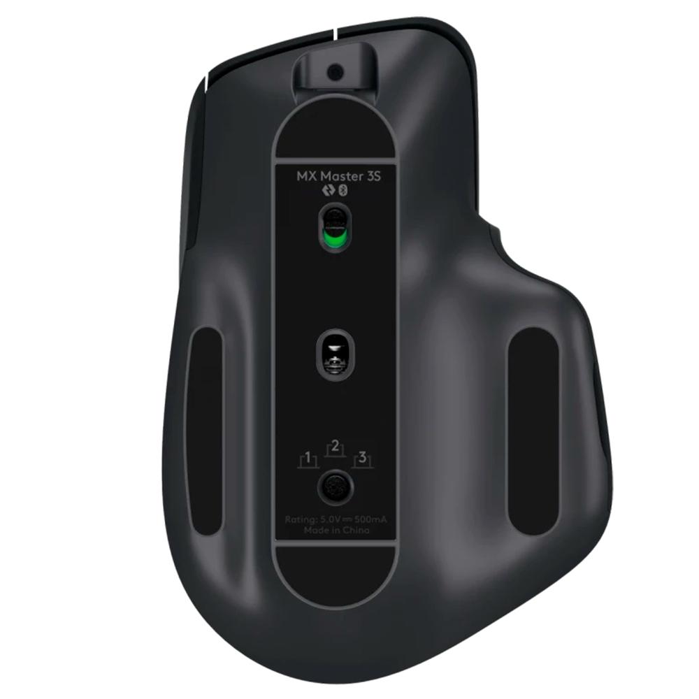 Mouse sem Fio Logitech Mx Master 3S, Silencioso, Bluetooth, USB, Grafite 910-006561