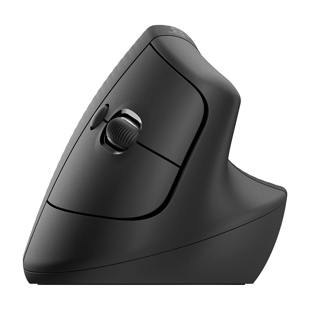 Mouse sem Fio Logitech Lift, 4000 DPI, 6 Botoes, Bluetooth, Ergonômico, USB- Grafite