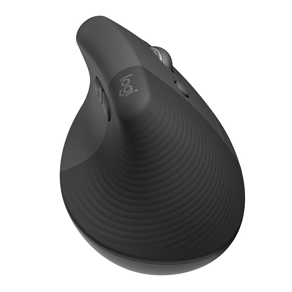 Mouse sem Fio Logitech Lift, 4000 DPI, 6 Botoes, Bluetooth, Ergonômico, USB- Grafite