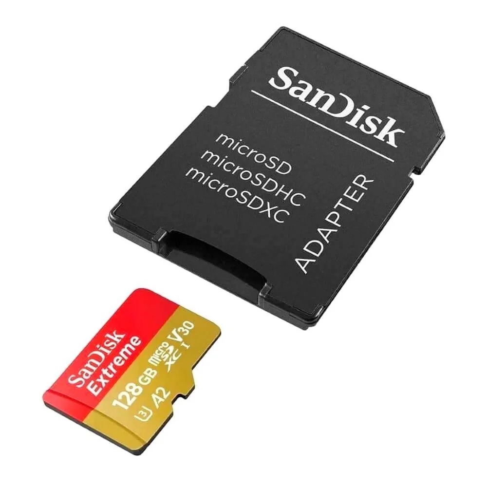 Cartão 128GB Micro SDXC Extreme Leitura 160MB/s Escrita 90MB/s - Sandisk