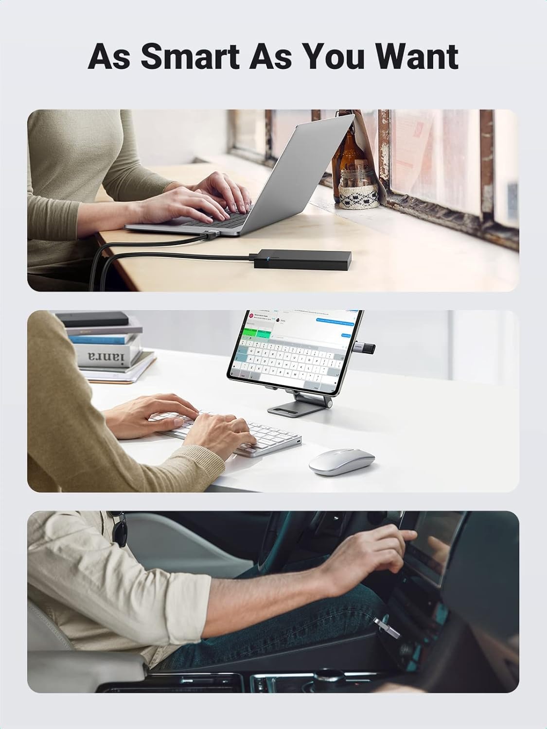 Adaptador UGREEN USB para USB-C OTG com Chaveiro