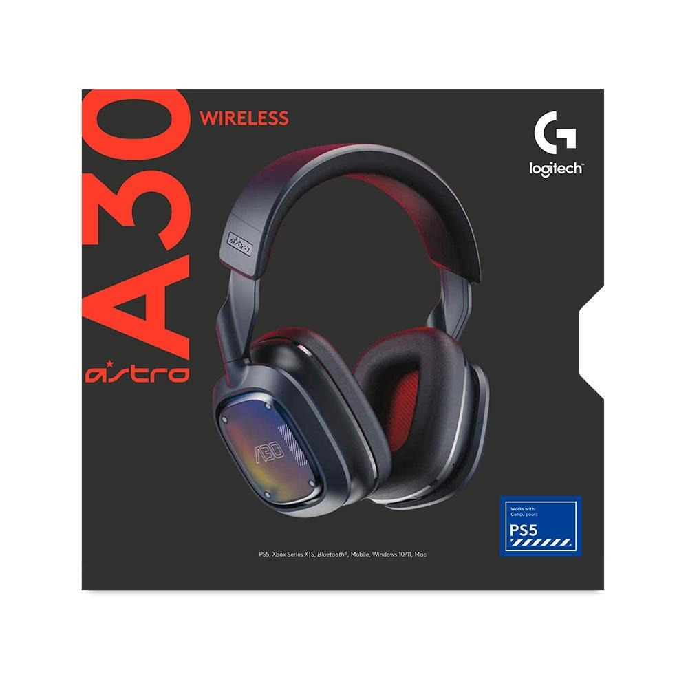 Headset Gamer Astro A30,SEM Fio,conexao Bluetooth ou 3,5mm,comp. com PS4,PS5, PC e Android - Azul