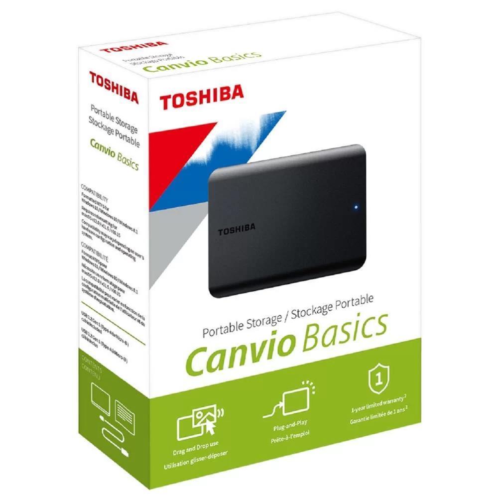 Hard Disk USB 3.0 1TB Canvio Basics Preto - Toshiba