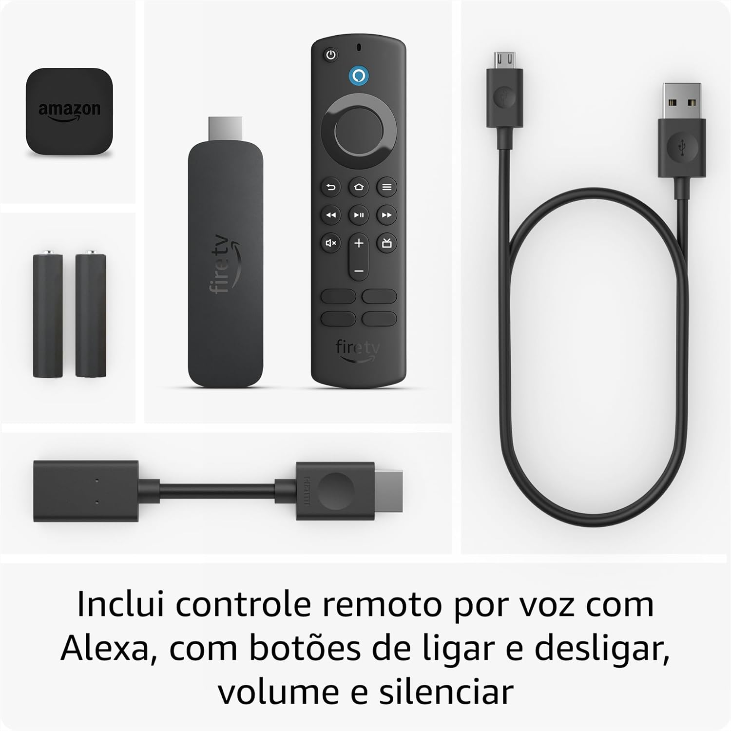 Fire TV Stick com Controle Remoto por Voz com Alexa (Inclui Comandos de TV) 4K - 2A Geração